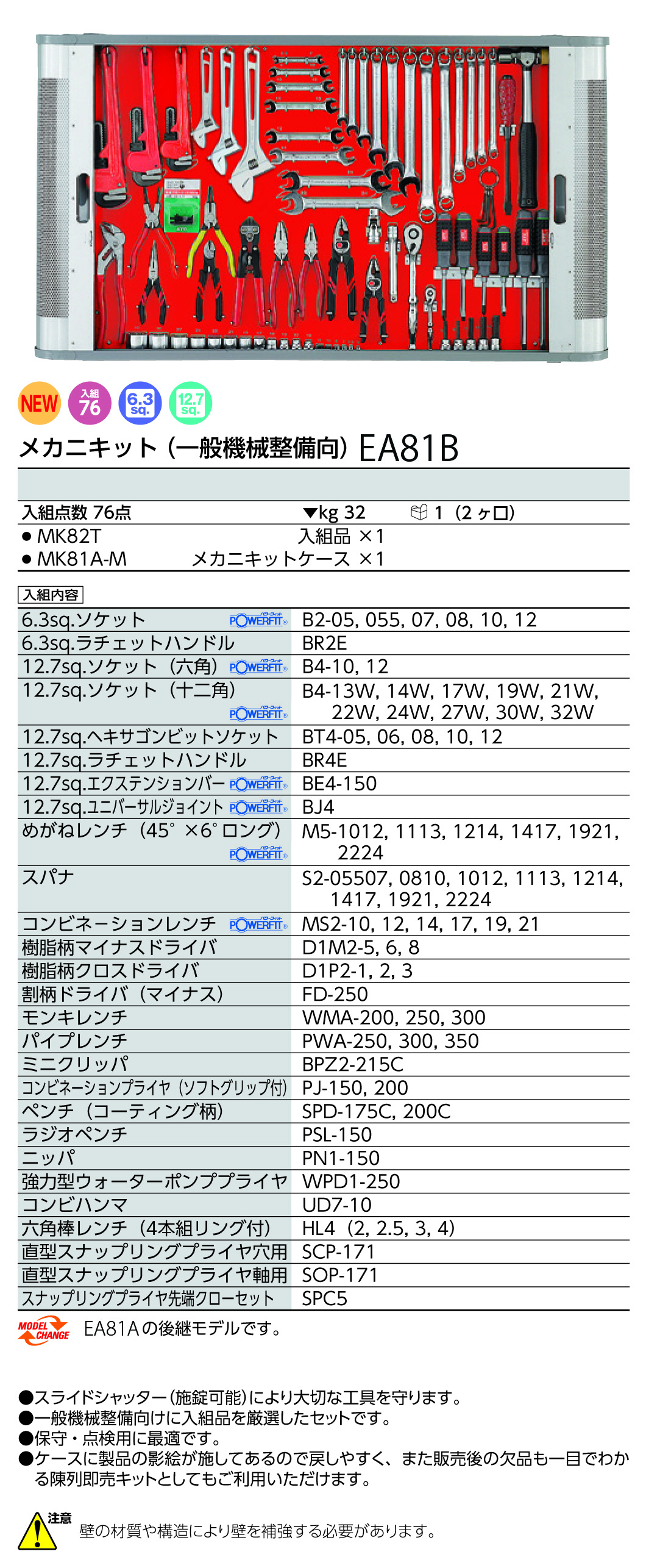 交換無料！ ホームセンタードットコムエスコ 76個組 工具セット