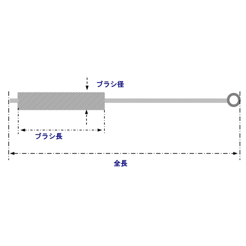 ブラシ径(φ㎜)：30\nブラシ長(㎜)：100\n全長(㎜)：300