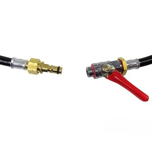 ホース先端両側\n左側：クイックコネクト用変換アダプター\n右側：ねじG1/4”