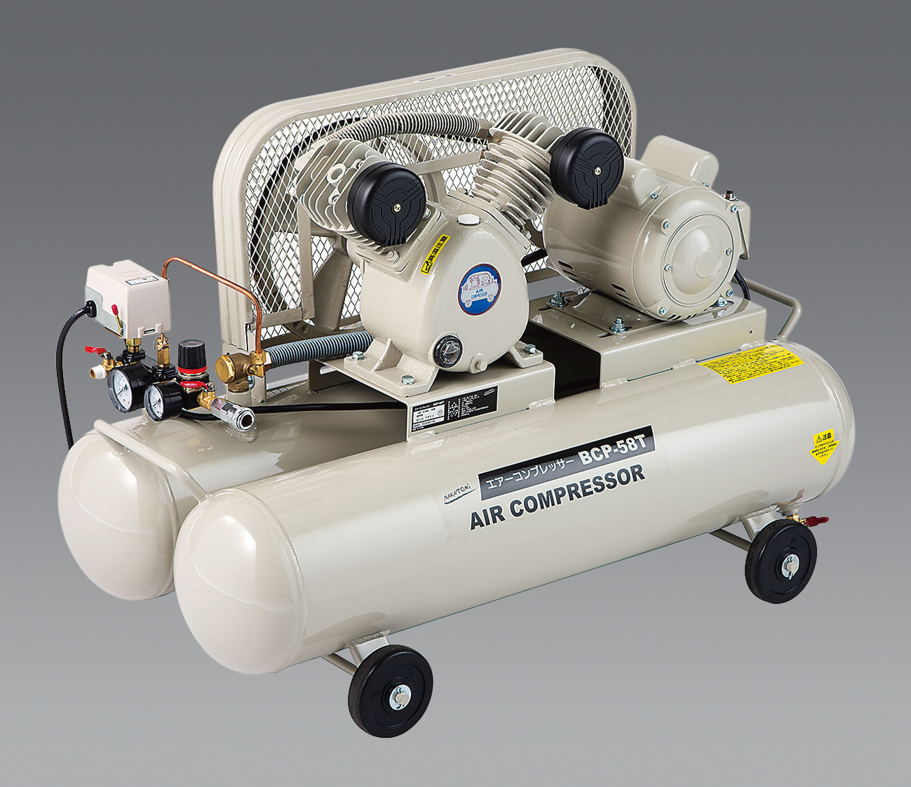 エアーコンプレッサー40L　2シリンダー型（三相200V）