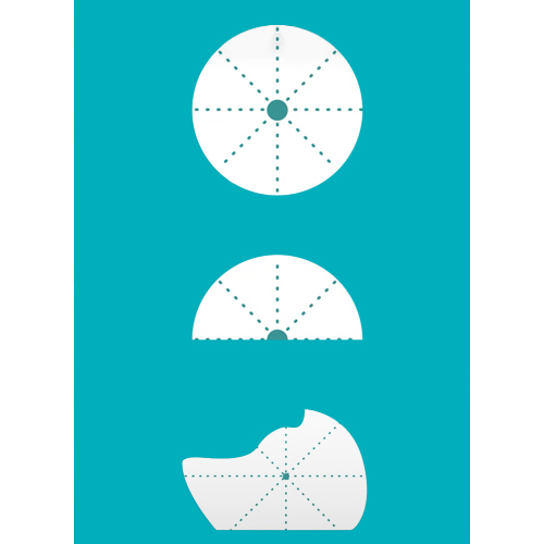 芝生の不規則な形状に合わせて独自のスプレーパターンを作成できます。