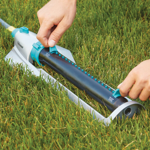 散水幅を無段階で調整可能、左右別々に設定できます。