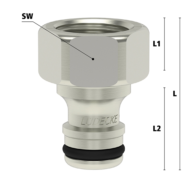 L：38mm　　　SW：30mm\nL1：10mm　　　L2：24mm