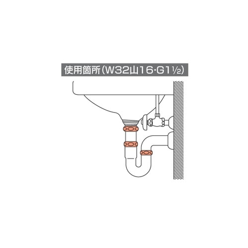 使用箇所：25mm排水管すべて共通
