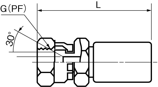 G(PF)：3/8”\nL(mm)：54