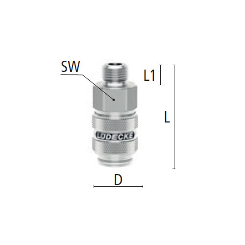 L：38mm　SW：14mm　L1：9mm　D：16mm