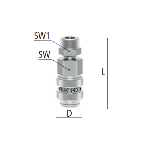 L：43mm　SW：14mm　SW1：12mm　D：16mm
