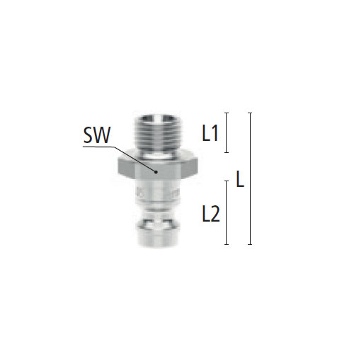L：25mm　　　　SW：14mm\nL1：7mm　　　　L2：14mm