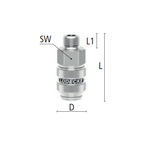 L：36mm　SW：14mm　L1：7mm　D：16mm