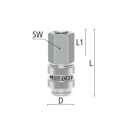 L：38mm　SW：14mm　L1：9mm　D：16mm