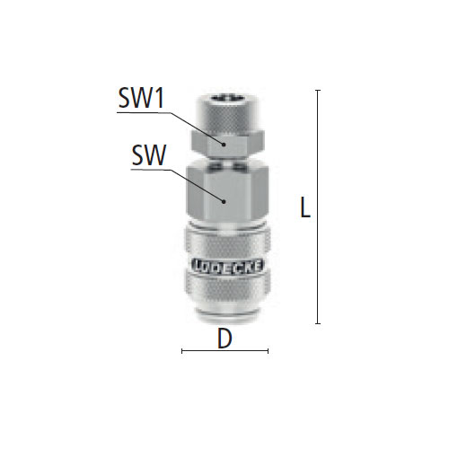 L：43mm　SW：14mm　SW1：12mm　D：16mm\n