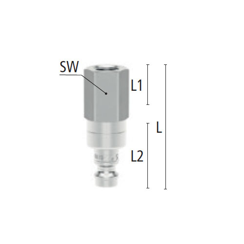L：43.5mm　　　　SW：19mm\nL1：10.5mm　　　　L2：14mm