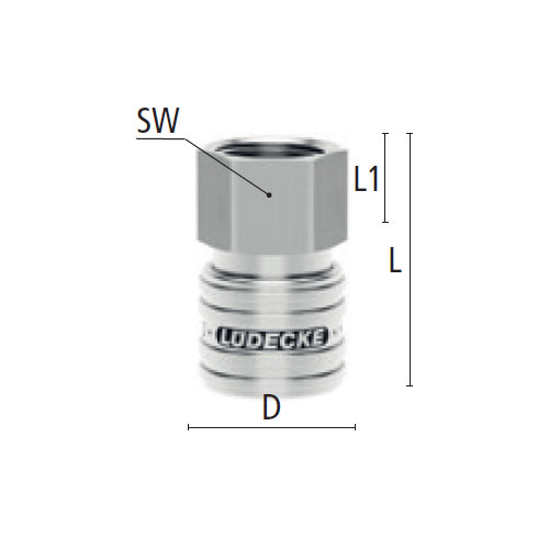L：43.5mm　　　SW：24mm\nL1：12mm　　　D：27mm