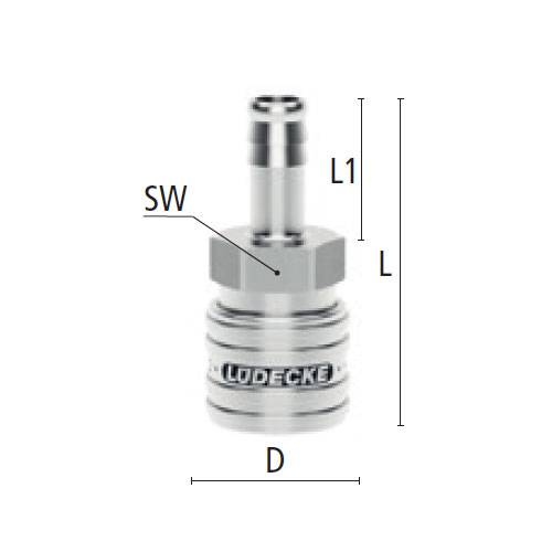 L：59.5mm　SW：22mm　D：27mm　L1：25mm