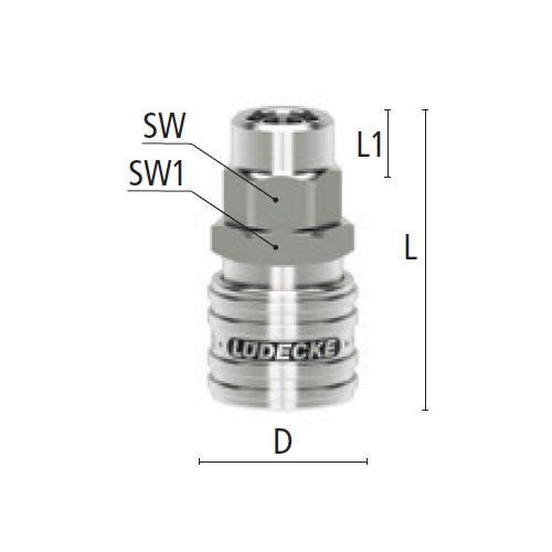 L：50mm　SW：22mm　SW1：19mm　D：27mm
