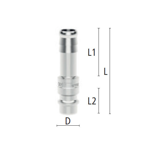 L：46mm　　　　D：12mm\nL1：25mm　　　　L2：20mm