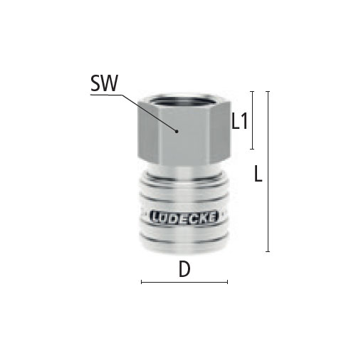 L：42mm　SW：22mm　L1：10.5mm　D：27mm\n