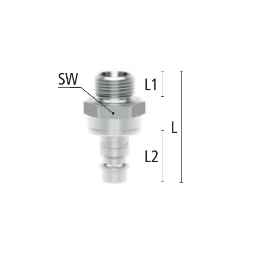 L：47mm　　　　SW：24mm\nL1：12mm　　　　L2：20mm