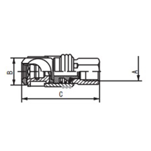 A：Rc3/8”　　　　B：24mm　　　　C：68mm