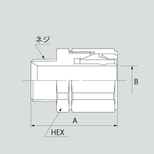 A：50mm　　　B：φ13mm\n六角対辺：32mm