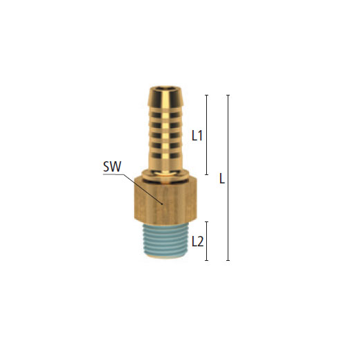 L：50mm　SW：17mm　L1：25mm　L2：11mm