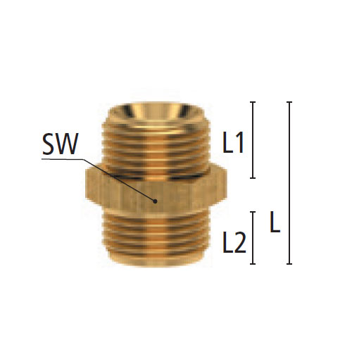 L：24mm　　　　SW：19mm\nL1：9mm　　　　L2：10mm
