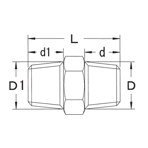 D1：R1/8”　　　D：R1/8”\nL：21mm　　　d1：8mm　　　d：8mm