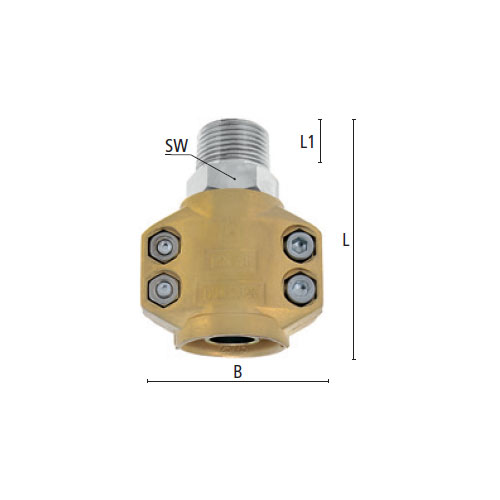 1L：95mm　SW：22mm　B：53mm　L1：11mm