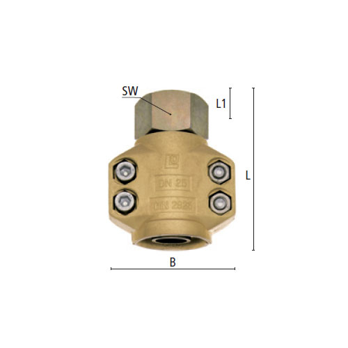 L：92mm　　　SW：32mm\nB：68mm　　　L1：15mm