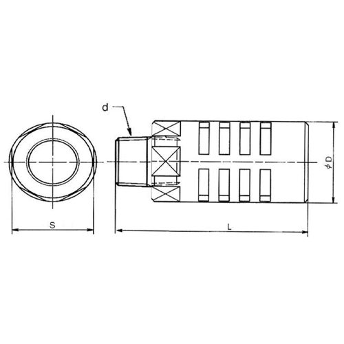 d：R1/8”　　S：ー\nL：42.5mm　　D：16mm