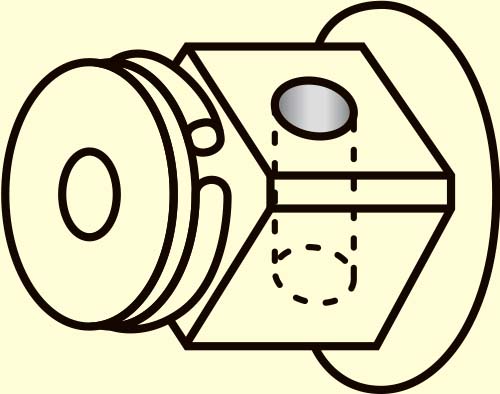 ピン穴、リング付