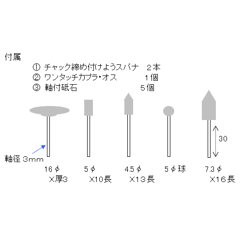 EA159DA｜54,000rpm/3.0mm ｴｱｰﾏｲｸﾛｸﾞﾗｲﾝﾀﾞｰのページ -