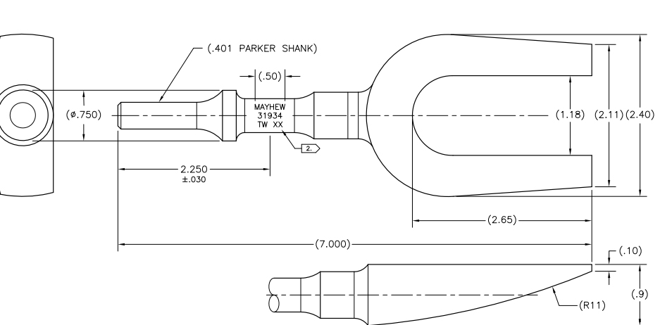 EA159SD-43｜10.2x117mm エアー用チゼル(ﾌｫｰｸ)のページ -