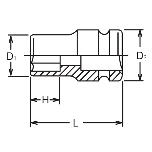 D1：27.3mm　　D2：21.5mm　　H：12mm\nL：32mm