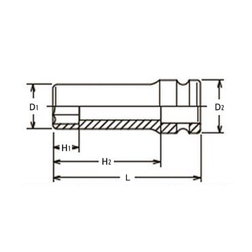 D1：27.3mm、D2：21.5mm\nH1：20mm、H2：64.5mm\nL：80mm