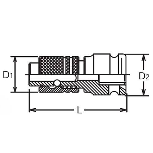 D1：16.5mm　　D2：25mm　　L：55mm
