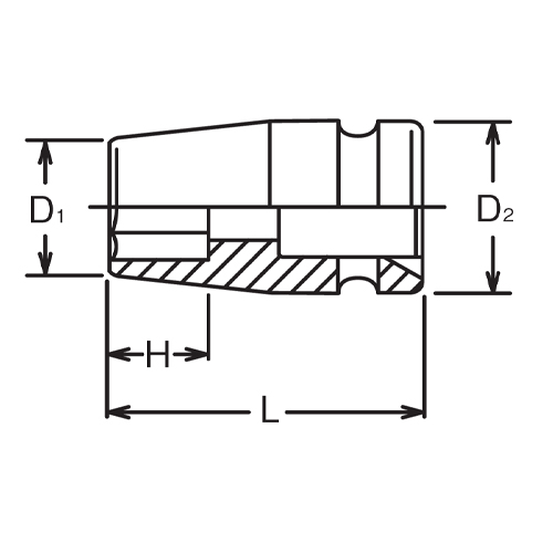 D1：14.5mm　　D2：25mm　　H：6mm\nL：38mm