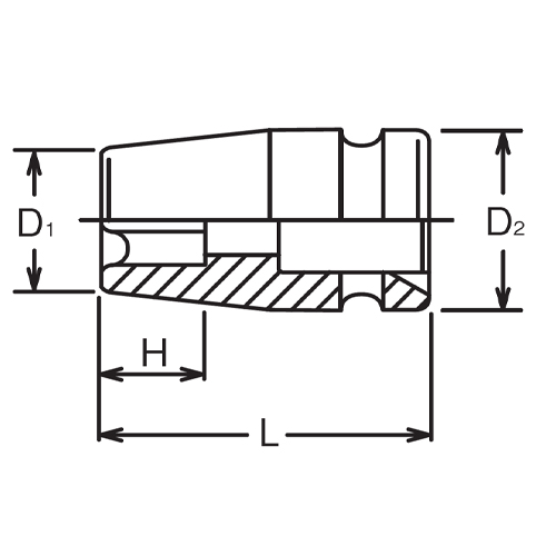 D1：15.2mm　　D2：25mm　　H：9.3mm\nL：38mm