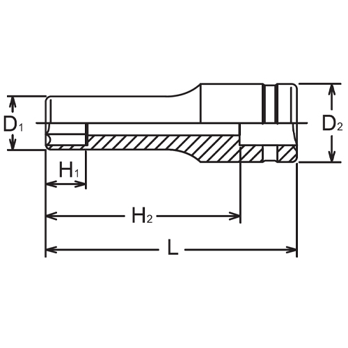 D1：24mm　　D2：23mm　　H1：18mm\nH2：59mm　　L：77mm