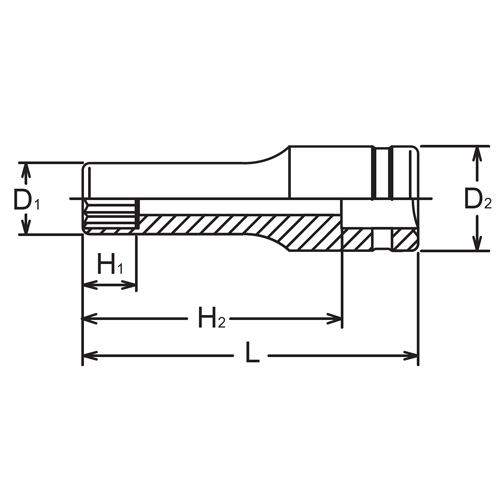D1：24mm　　D2：23mm　　H1：18mm\nH2：59mm　　L：77mm