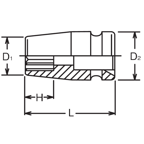 D1：31.3mm　　D2：44mm　　H：13mm\nL：50mm