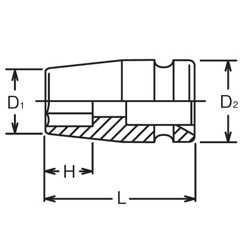 D1：62.5mm　　D2：44mm　　H：23mm\nL：62mm