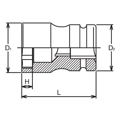 D1：47mm　　D2：44mm　　H：12mm\nL：75mm