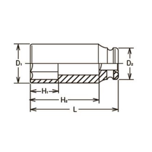 D1：83.5mm、D2：65mm\nH1：60mm、H2：－\nL：108mm