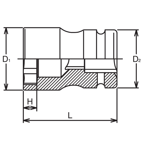 D1：55mm　　D2：54mm　　H：12mm\nL：83mm