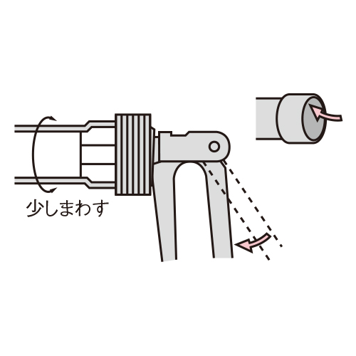 爪痕が縦線で残りますので、矯正の為、少しパイプを回し最後の仕上げをするときれいに仕上ります。\n