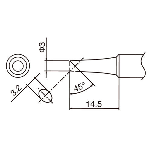 標準付属こて先サイズ
