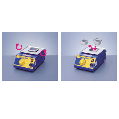 ねじを緩めるだけで、\n槽を簡単に交換できます。