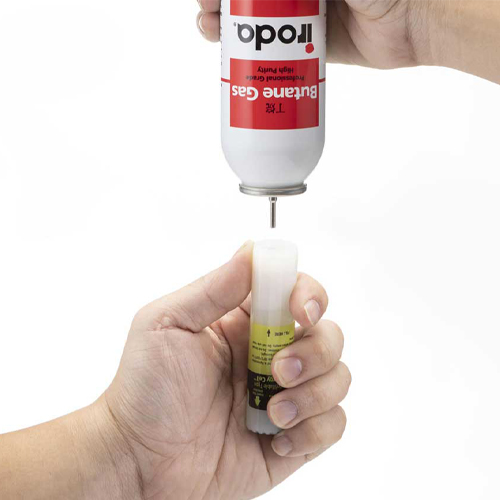 カートリッジにブタンガス（EA916WR-10A）を注入してご使用下さい。\n