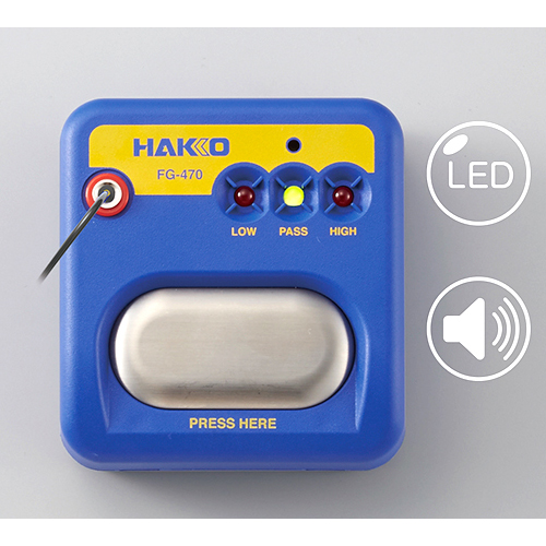 視認性の高いLEDランプとブザー音で判定結果をお知らせします。